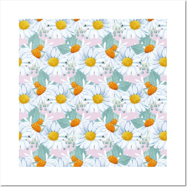 Daisy Pattern Neck Gator Daisies Wall Art by DANPUBLIC